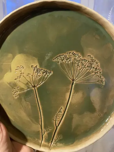 Taldrik taimetrükiga